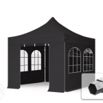 Easy up 3x3m zwart professioneel partytent opvouwbaar