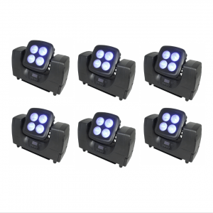 Accu CLF – 6x Juno wireless battery-powered RGBW Wallwasher