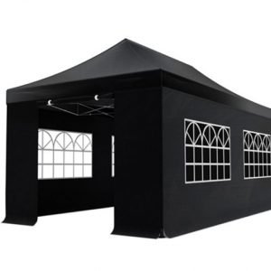 Easy up 3x6m zwart professioneel partytent opvouwbaar